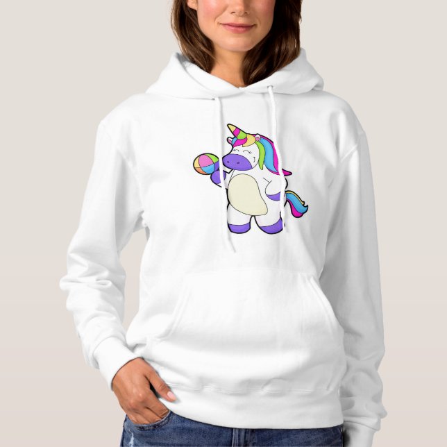 Sudadera Unicornio con voleibol (Anverso)