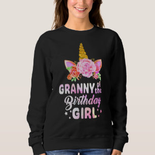 Sudadera Unicornio cuta abuela de madre Chica de cumpleaños