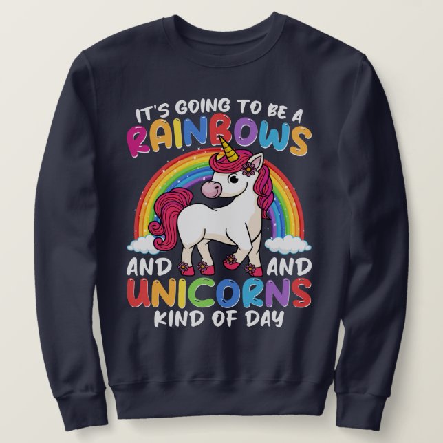 Sudadera Unicornio Cute Impresionantes Arroganzas Y Unicorn (Anverso del diseño)
