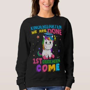 Sudadera Unicornio Cute Kindergarten Hemos Terminado Primer