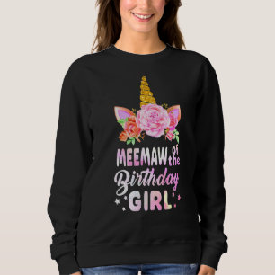 Sudadera Unicornio Cute Meemaw de madre Chica de cumpleaños