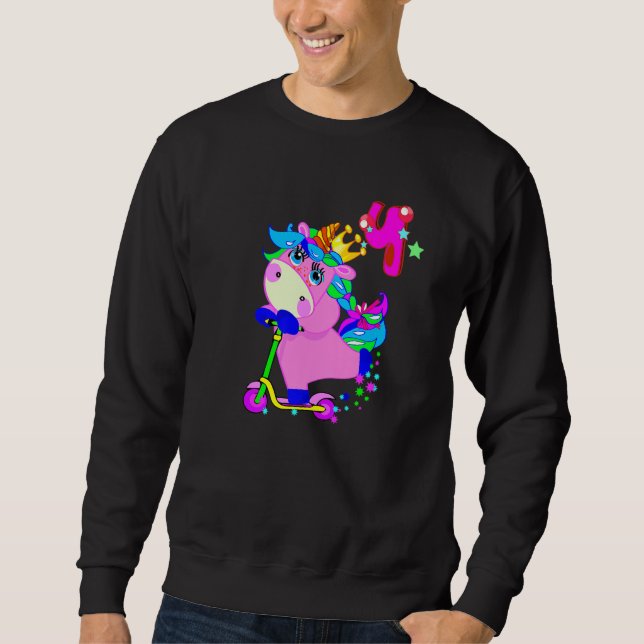Sudadera Unicornio de 4 años de edad Scooter C (Anverso)