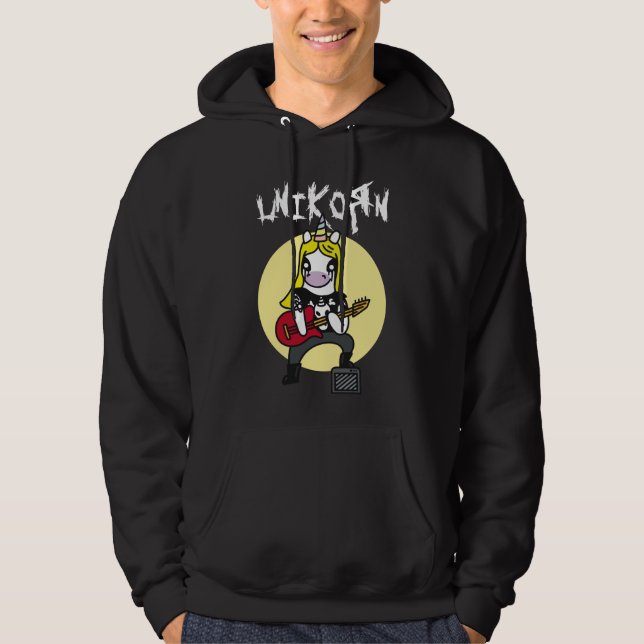 Sudadera Unicornio Divertido de Heavy Metal (Anverso)