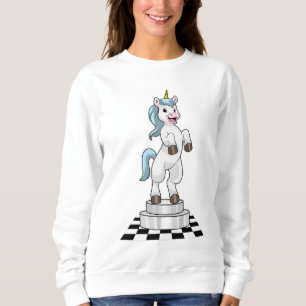 Sudadera Unicornio en ajedrez como pieza de ajedrez Knight