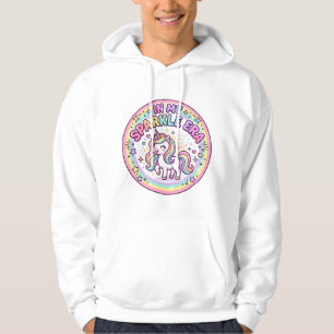 Sudadera Unicornio En Mi Era Brillante Impresión Divertida