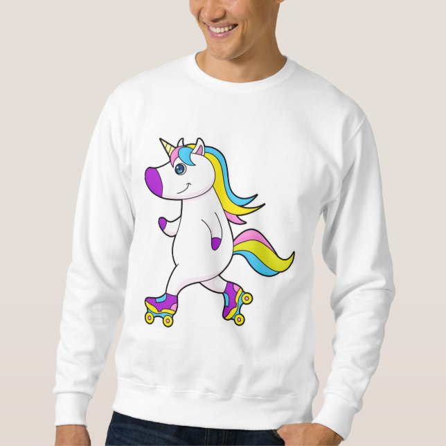 Sudadera Unicornio en patinaje en línea con patines (Anverso)