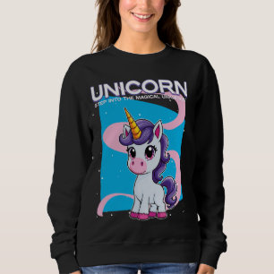 Sudadera Unicornio entra en el unicornio desconocido mágico