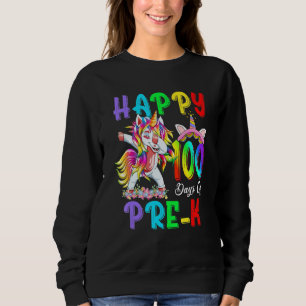 Sudadera Unicornio Feliz 100° Día de Niños Maestros Preesco