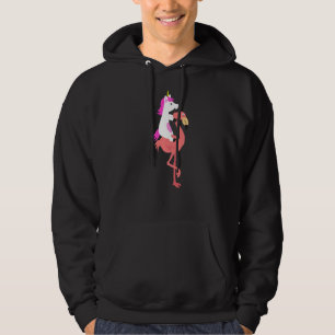 Sudadera Unicornio Flamingo Viajando en Piggyback