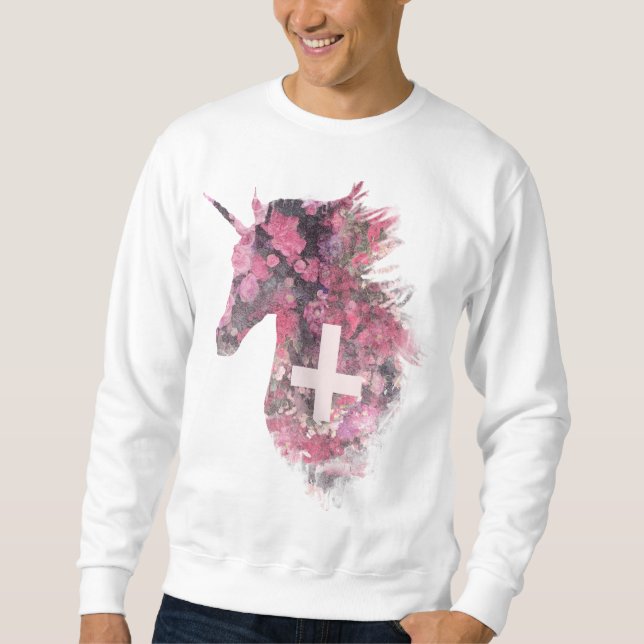 Sudadera Unicornio floral (Anverso)