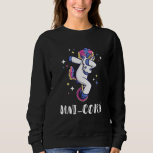 Sudadera Unicornio haciendo Dabbing Un ciclista de monocicl