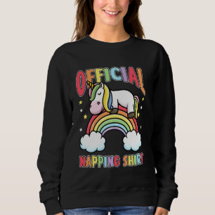 Sudadera Unicornio lindo con pijama arcoiris durmiendo