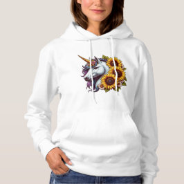 Sudadera Unicornio místico con girasoles