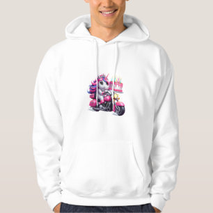 Sudadera Unicornio montando una motocicleta niños mujeres a