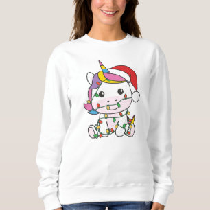 Sudadera Unicornio Navidades de animales de invierno festej