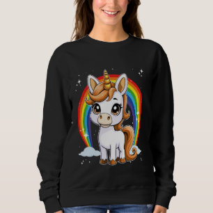 Sudadera Unicornio Para Chicas Arcoiris Cute Magnífico Unic