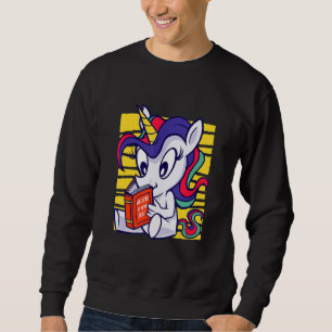Sudadera Unicornio puede leer libros que leen palabras y li