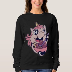 Sudadera Unicornio Regordete Feliz Niño Pequeño Comiendo He