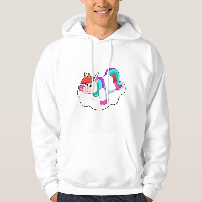 Sudadera Unicornio sobre nubes (Anverso)