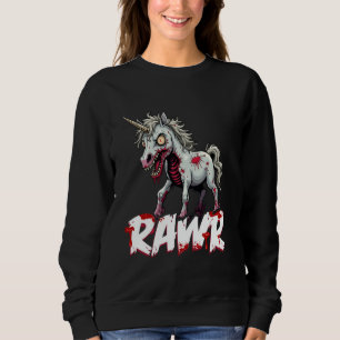 Sudadera Unicornio zombiano, disópico espeluznante, unicorn