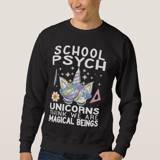 Sudadera Unicornios piensan que somos criaturas mágicas Esc (Anverso)