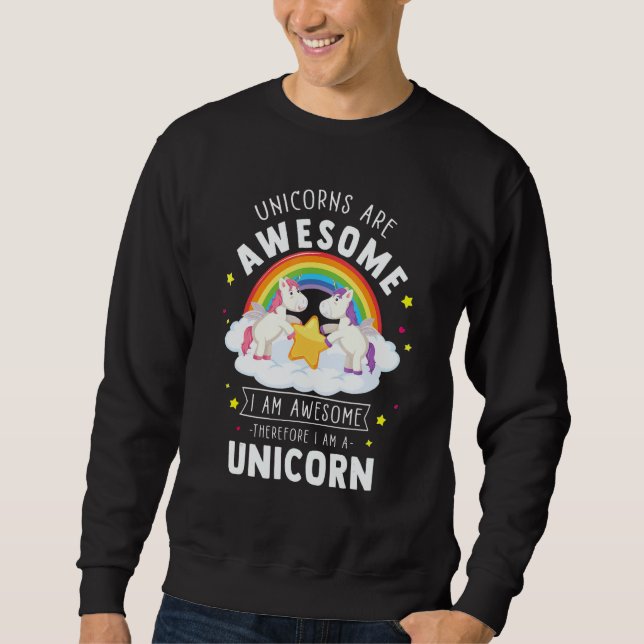 Sudadera Unicorns Are Awesome I'm A Unicorn   Rainbow (Anverso)