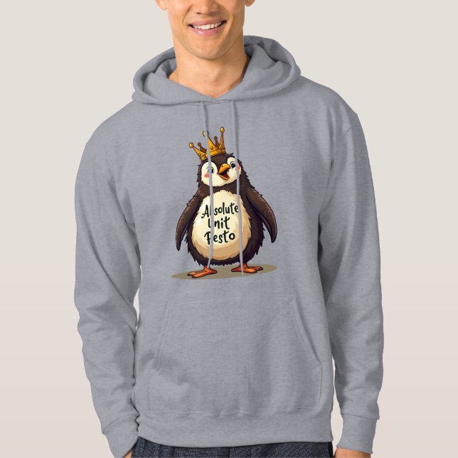 Sudadera Unidad Absoluta Pesto - El Rey Pingüino (Anverso)