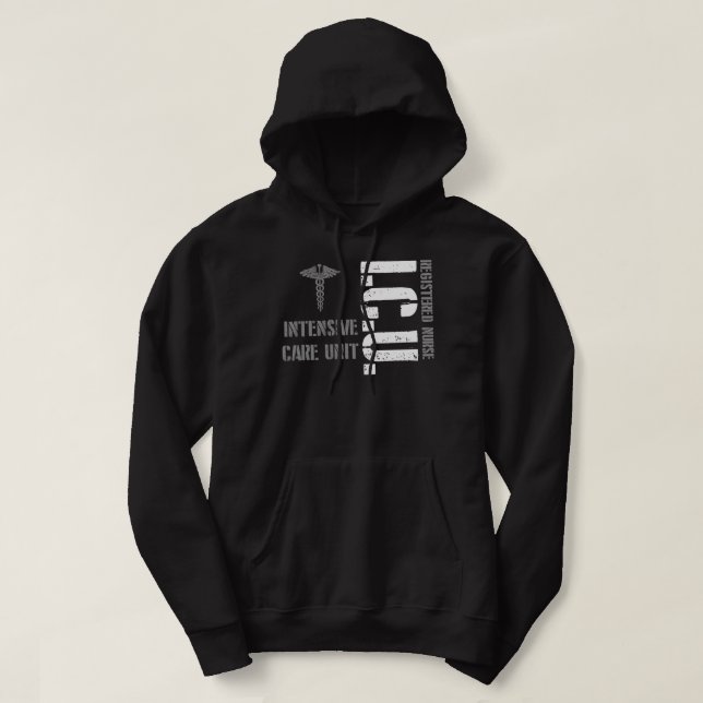 Sudadera Unidad de Cuidados Intensivos de Enfermeras Regist (Diseño del anverso)