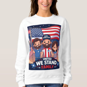 Sudadera Unidos apoyamos la camiseta del Día de la Independ