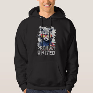 Sudadera Unidos con Orgullo Gafas de Sol Demigénero Mapache