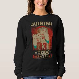 Sudadera Uniéndose al equipo adolescente diciendo adolescen