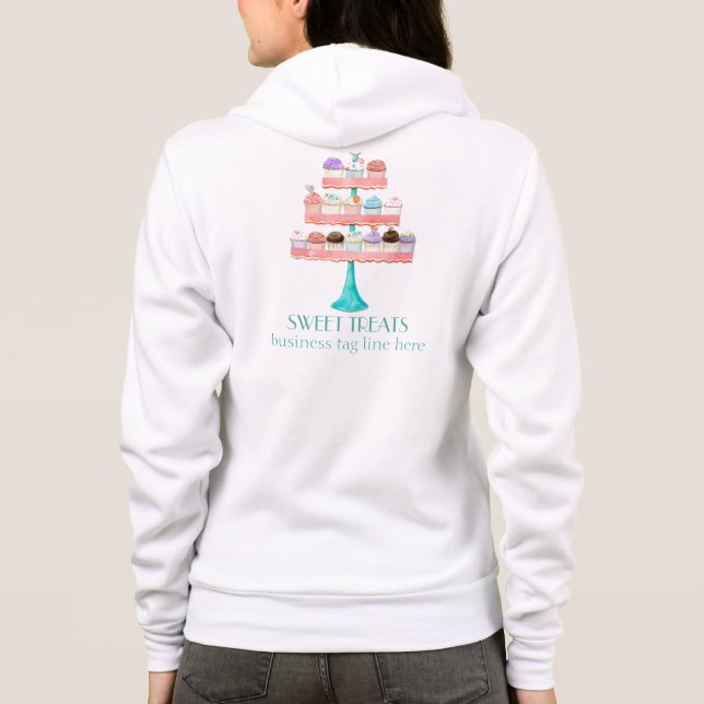 Sudadera Uniforme de negocios de panadería de pasteles de p (Reverso)