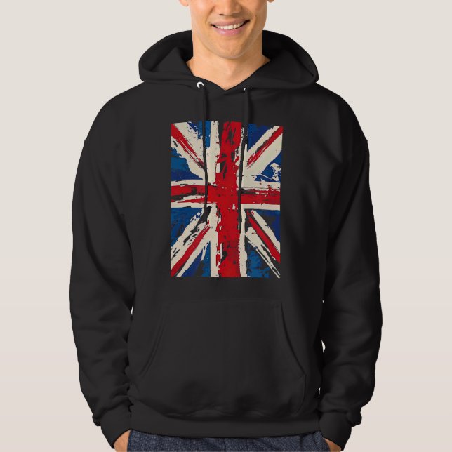 Sudadera Union Jack British England United Kingdom Brushed  (Anverso)