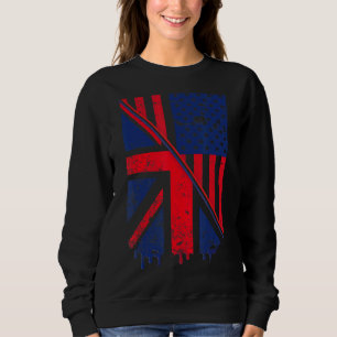 Sudadera Unión Jack y Bandera Americana Para Estadounidense