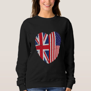 Sudadera Union Jack y bandera de los Estados Unidos de Amér