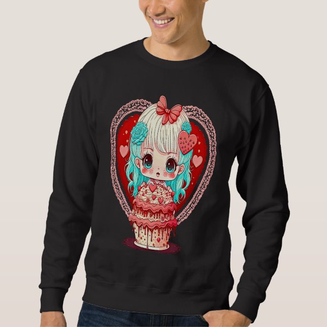 Sudadera Unique Cute Dollcore Valentines Day (Anverso)