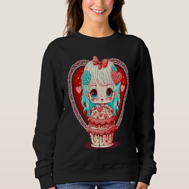 Sudadera Unique Cute Dollcore Valentines Day (Anverso)