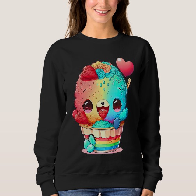 Sudadera Unique Cute RainbowCore Valentines Day (Anverso)