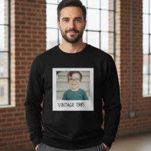 Sudadera Unisex Custom Vintage Photo And Year Sweatshirt