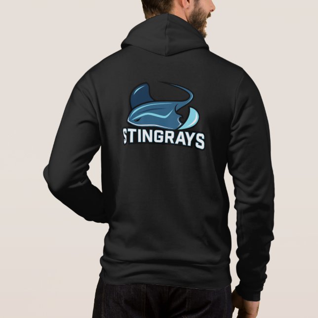 Sudadera Unisex Full-Zip Hoodie (Stingrays Back) (Reverso)