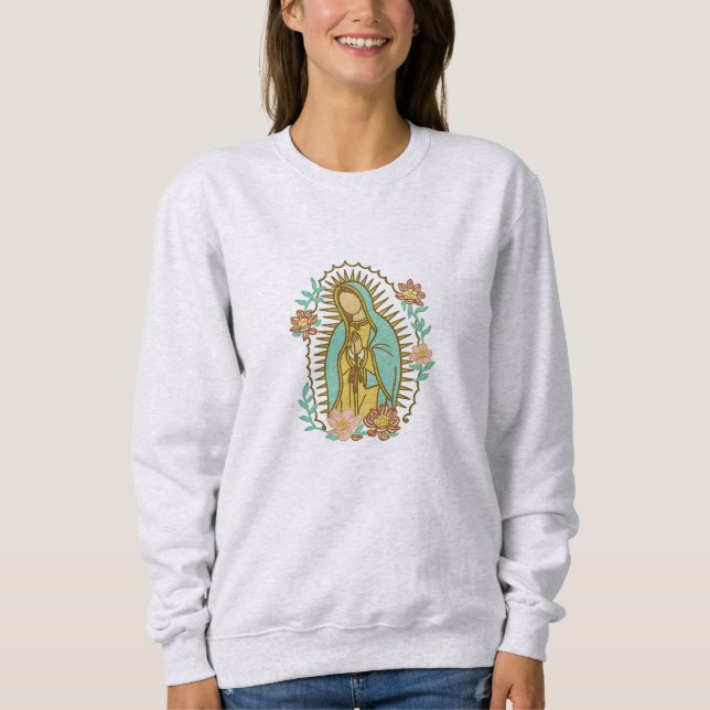 Sudadera Unisex "Virgen de Guadalupe" Fe y arte (Anverso)