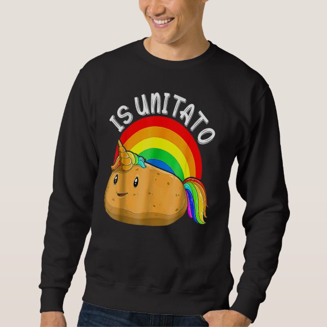 Sudadera ¿Unitato-Is Potato Como Se Ve En Los Televisores D (Anverso)