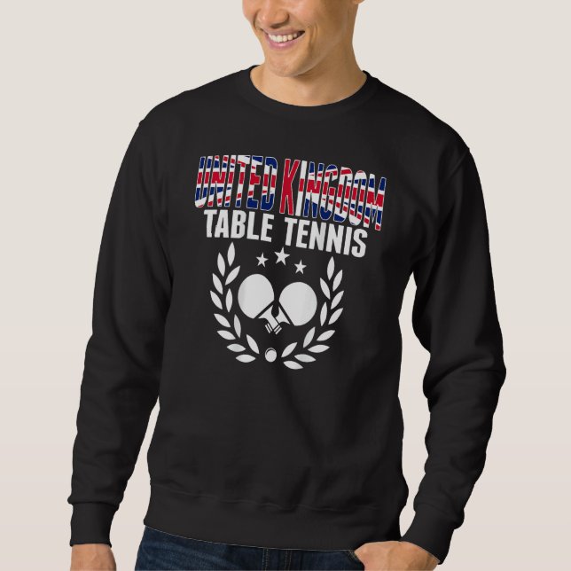 Sudadera United Kingdom Ping Pong     UK Table Tennis Suppo (Anverso)