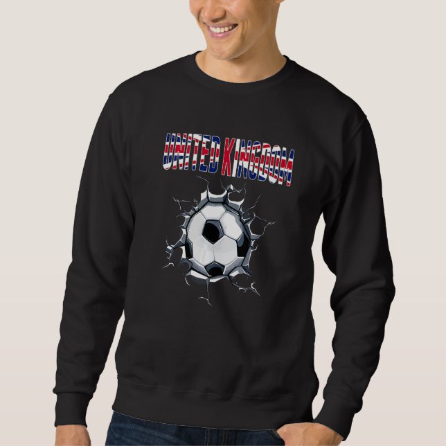 Sudadera United Kingdom Soccer Fans British Football In Cra (Anverso)