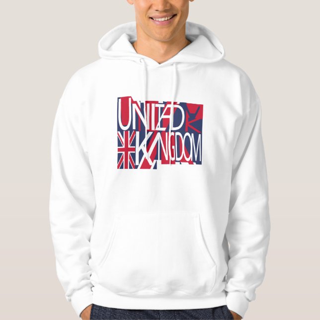 Sudadera United Kingdom UK flag BY MASANSER PIXELAT (Anverso)