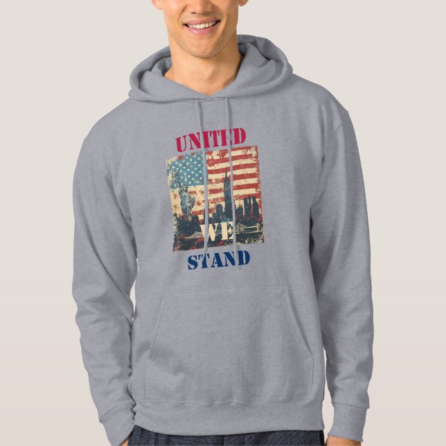 Sudadera United We Stand | Diseño de cosecha patriótica (Anverso)