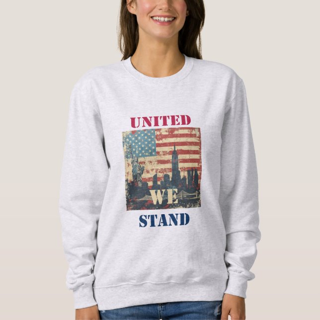 Sudadera United We Stand | Diseño patriótico americano (Anverso)