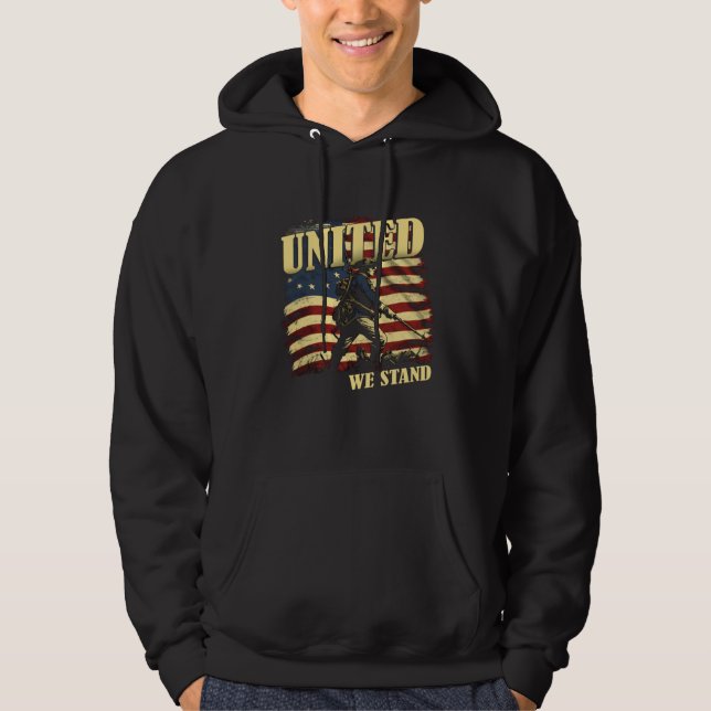 Sudadera United We Stand Patriotic July 4th American Revolu (Anverso)