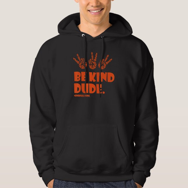 Sudadera Unity day be kind dude peace dot sign Orange Anti  (Anverso)