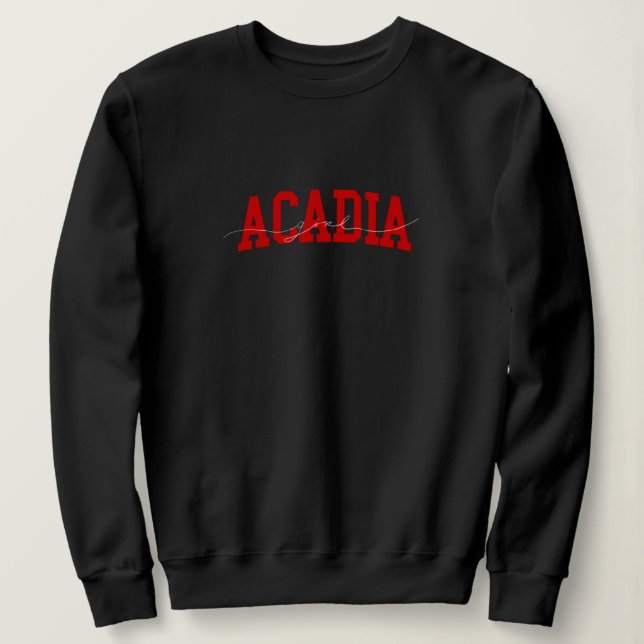 Sudadera Universidad chica de Acadia  (Anverso del diseño)